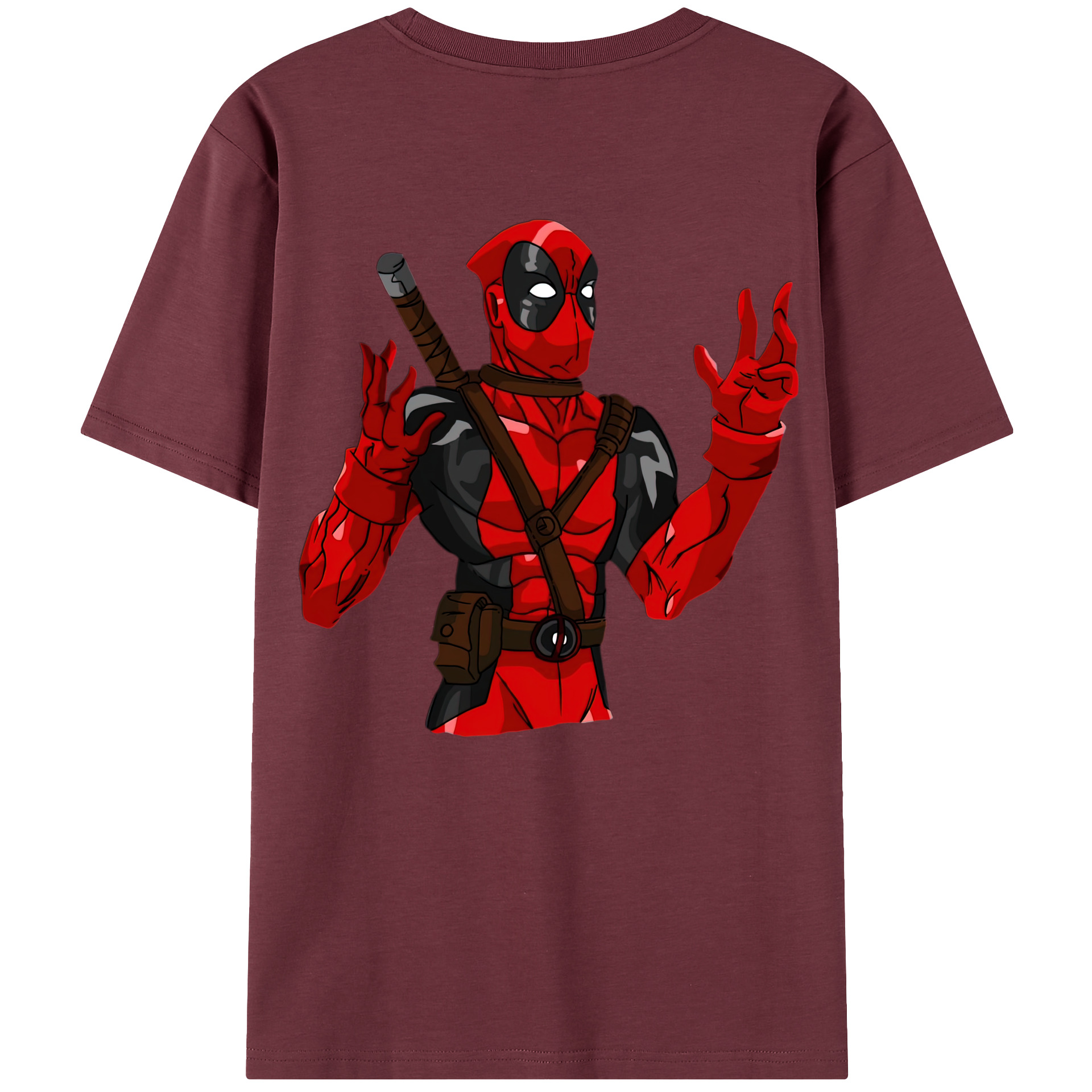 （画像用） Deadpool デッドプール 綿100％半袖Tシャツ（背面プリント）